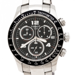 Pre Owned Tissot Black Stainless Steel V8 T039417A Men's Wristwatch 42 mm