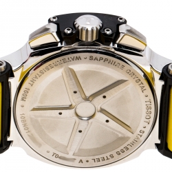 Pre Owned Tissot Black PVD Coated Stainless Steel T-Race T048417A Men's Wristwatch 45 mm