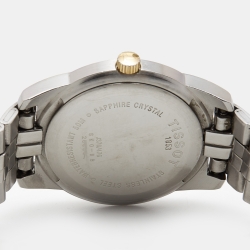 Pre Owned Tissot White Two-Tone Stainless Steel PR50 J376/476 Men's Wristwatch 36 mm 