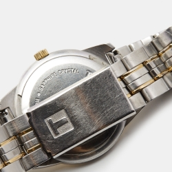 Pre Owned Tissot White Two-Tone Stainless Steel PR50 J376/476 Men's Wristwatch 36 mm 