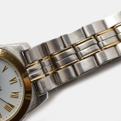 Pre Owned Tissot White Two-Tone Stainless Steel PR50 J376/476 Men's Wristwatch 36 mm 