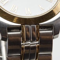 Pre Owned Tissot White Two-Tone Stainless Steel PR50 J376/476 Men's Wristwatch 36 mm 