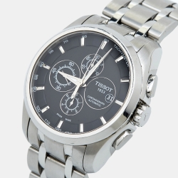 Tissot Black Stainless Steel Couturier T035.627.11.051.00 Men's Wristwatch 43 mm