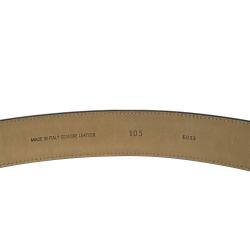 Tod's Black Glossy Leather Leoni Buckle Belt 105cm