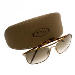 Tod's Brown To 36 28P Square Sunglasses