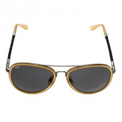 Tod's Black/Yellow TO 99 60V Aviator Sunglasses