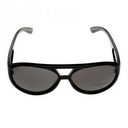 Pre Owned Tod's Black TO0071 02N Aviator Sunglasses