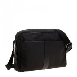 Pre Owned Tod's Black Nylon Messenger Bag