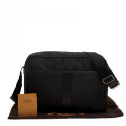 Pre Owned Tod's Black Nylon Messenger Bag