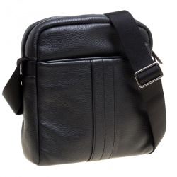 Pre Owned Tod's Black Leather Pillow Reporter Messenger Bag 