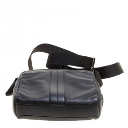 Pre Owned Tod's Black Leather Pillow Reporter Messenger Bag 