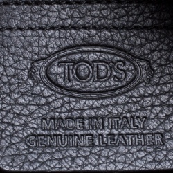 Pre Owned Tod's Black Leather Pillow Reporter Messenger Bag 