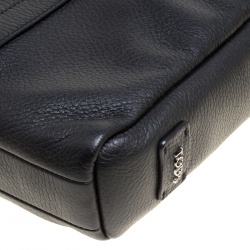 Pre Owned Tod's Black Leather Pillow Reporter Messenger Bag 