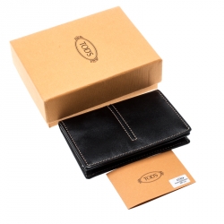 Tod's Black Leather Business Card Case