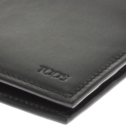 Tod's Black Leather Bifold Wallet