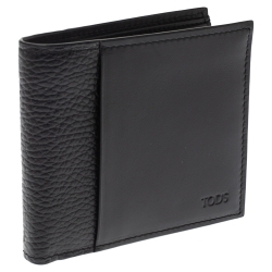 Tod's Black Leather Bifold Wallet