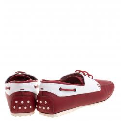 مملوكة مسبقًا Tod's for Ferrari Two Tone Leather Boat Shoes Size 45