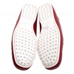 مملوكة مسبقًا Tod's for Ferrari Two Tone Leather Boat Shoes Size 45