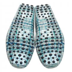 Pre Owned Tod's Abstract Print Leather Bow Loafers Size 42