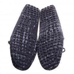 Pre Owned حذاء لوفرز تودز سويدي رصاصي بطباعة وفيونكة مقاس 43