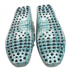 مملوكة مسبقًا Tod's Abstract Print Leather Bow Loafers Size 44