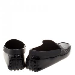 Pre Owned Tod's Black Patent Leather Loafers Size 39.5