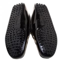 Pre Owned Tod's Black Patent Leather Loafers Size 39.5