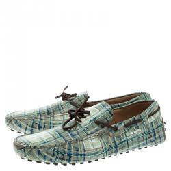 Pre Owned حذاء لوفرز تودز جلد طباعة تجريدية مقاس 44.5