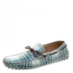 Pre Owned حذاء لوفرز تودز جلد طباعة تجريدية مقاس 43