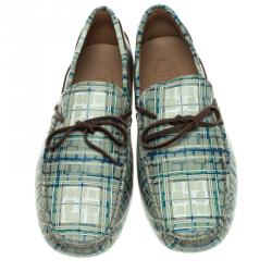 Pre Owned حذاء لوفرز تودز جلد طباعة تجريدية مقاس 42.5