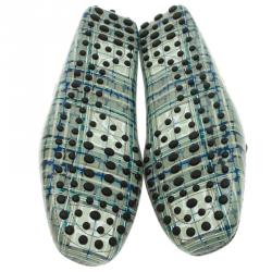 Pre Owned حذاء لوفرز تودز جلد طباعة تجريدية مقاس 42.5