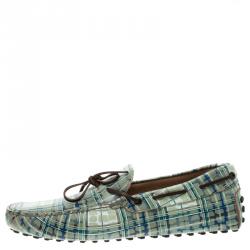 Pre Owned حذاء لوفرز تودز جلد طباعة تجريدية مقاس 42.5