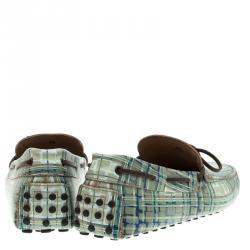 Pre Owned حذاء لوفرز تودز جلد طباعة تجريدية مقاس 42.5