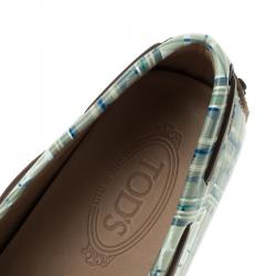 Pre Owned حذاء لوفرز تودز جلد طباعة تجريدية مقاس 42.5