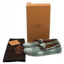 مملوكة مسبقًا Tod's Abstract Print Leather Bow Loafers Size 42