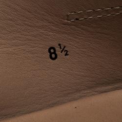 مملوكة مسبقًا Tod's Metallic Bronze Leather Macro Clamp Loafers Size 42.5