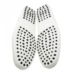 Pre Owned Tod's White Leather Loafers Size 44