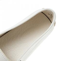 Pre Owned Tod's White Leather Loafers Size 44