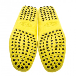 مملوكة مسبقًا Tod's Yellow Suede Macro Clamp Loafers Size 44.5