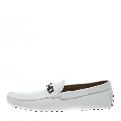 مملوكة مسبقًا حذاء لوفرز تودز ماركو كليمب جلد برونزي ميتالك مقاس 42.5