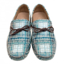 مملوكة مسبقًا حذاء لوفرز تودز جلد طباعة تجريدية مقاس 42.5