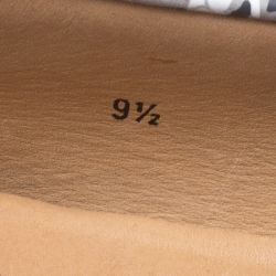 Pre Owned حذاء لوفرز تودز جلد رصاصي مزين بطباعة وفيونكة مقاس 42