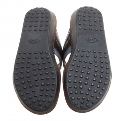 Tod's For Ferrari Limited Edition Two Tone Leather Platform Slide Sandals Size 41.5