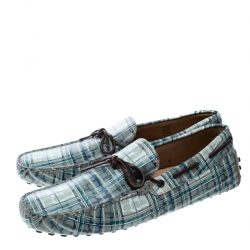 مملوكة مسبقًا Tod's Abstract Print Leather Bow Loafers Size 42
