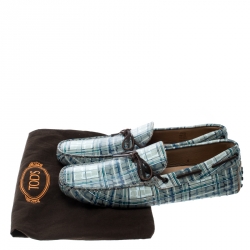 مملوكة مسبقًا Tod's Abstract Print Leather Bow Loafers Size 42