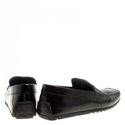 Pre Owned Tod's Black Leather Penny Loafers Size 45.5