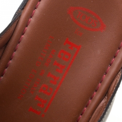Tod's For Ferrari Limited Edition Black Leather Platform Slide Sandals Size 41.5