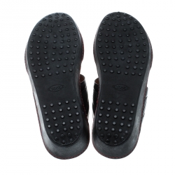 Tod's For Ferrari Limited Edition Black Leather Platform Slide Sandals Size 41