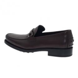 Pre Owned حذاء لوفر تودز سادل TT بإبزيم جلد بني مقاس 42.5