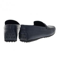 Pre Owned Tod's Navy Blue Leather Penny Loafers Size 43